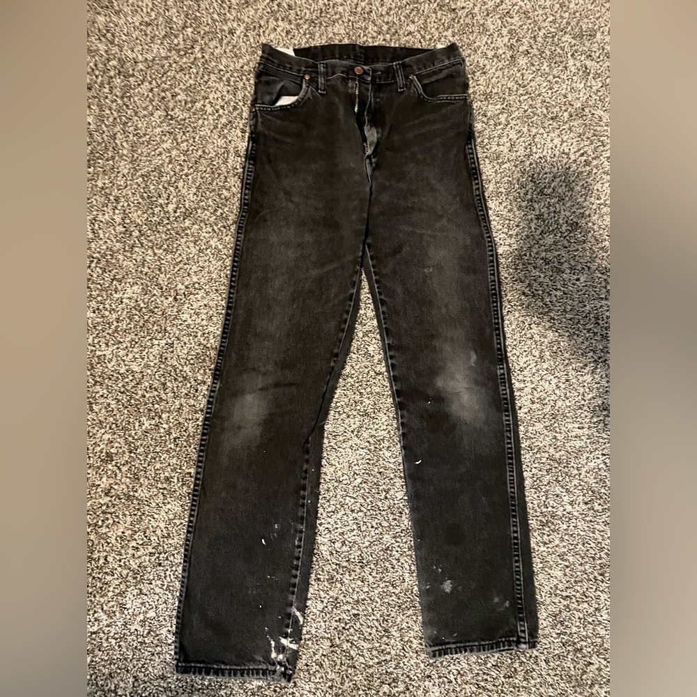 Wrangler Black Denim Boot Cut Jeans Men’s Size 30/34